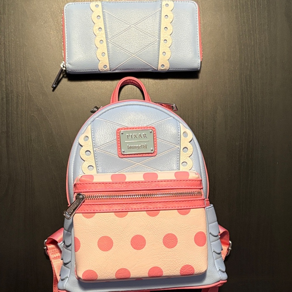 Loungefly Pixar Bo Peep Backpack and Wallet